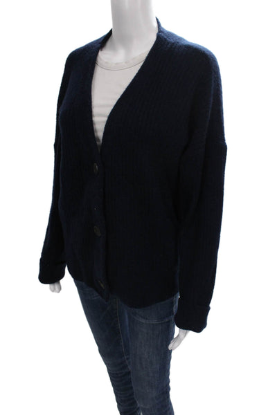 Madewell Womens Blue V-Neck Long Sleeve Solid Cardigan Size XL