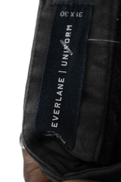 Everlane Mens Chino Pants Gray Button Closure Size 31