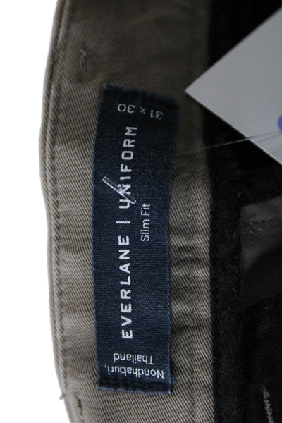 Everlane Mens Gray Chinos Zip Cotton Stretch Inseam 30 Size 31