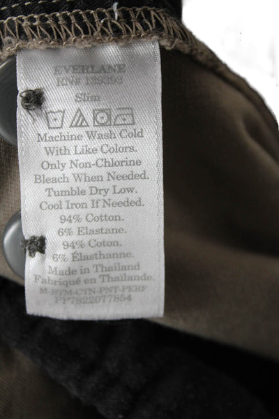 Everlane Mens Gray Chinos Zip Cotton Stretch Inseam 30 Size 31