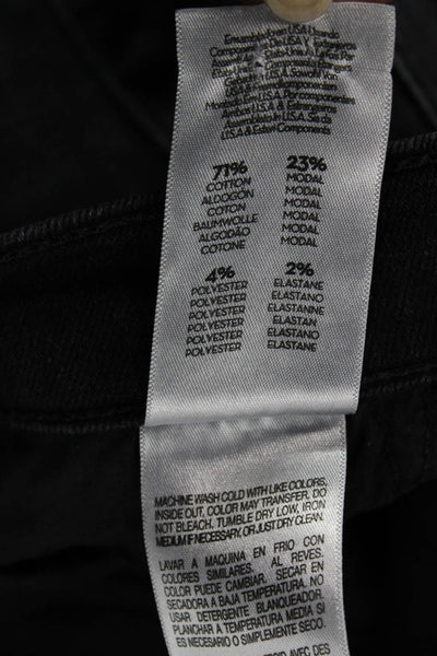 Mother Womens High Rise Black Flared Jeans Cotton Blend Button Size 28