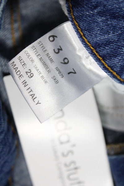 6397 Unisex Adults Tapered Blue Jeans Size 29