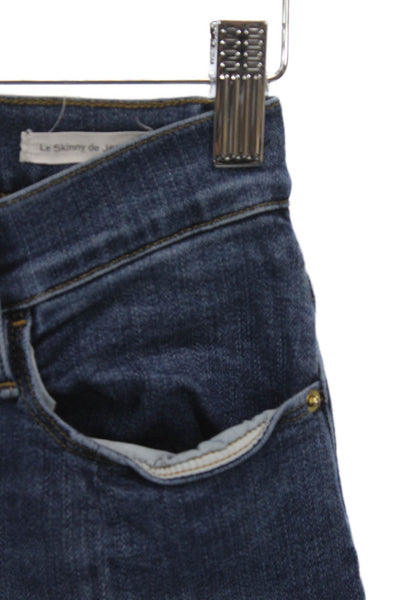 Frame Womens Skinny Mid-Rise Blue Jeans Cotton Blend Size 26