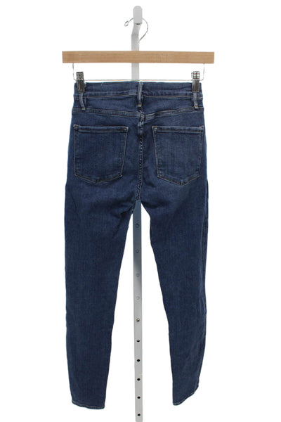 Frame Womens Skinny Mid-Rise Blue Jeans Cotton Blend Size 26