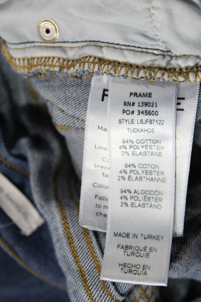 Frame Womens Skinny Mid-Rise Blue Jeans Cotton Blend Size 26