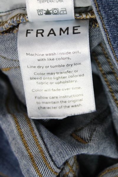 Frame Womens Skinny Mid-Rise Blue Jeans Cotton Blend Size 26