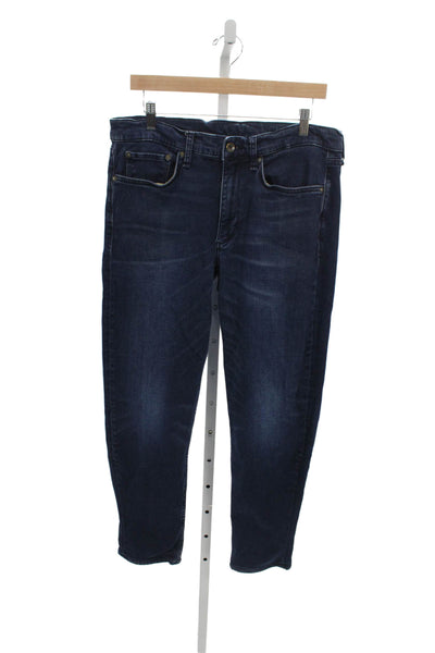 Rag & Bone Womens Tapered Blue Jeans Size 33