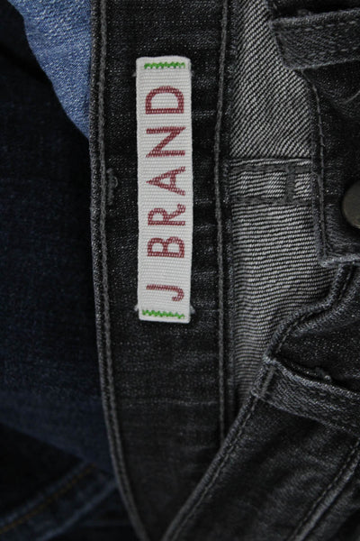 J Brand Womens Black Straight Jeans Cotton Blend Button Fly Size 24