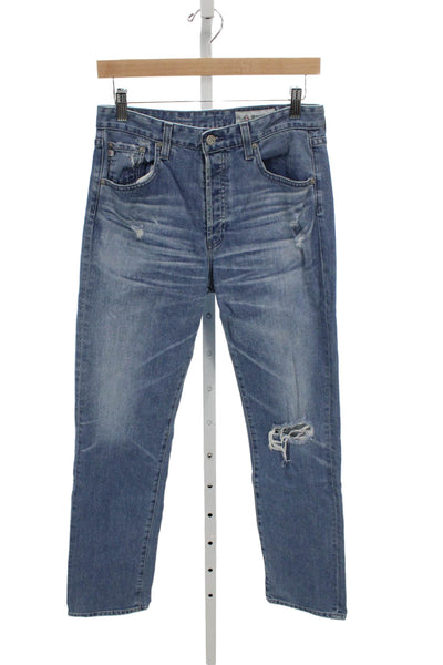 AG Womens Straight Jeans Blue Cotton Mid Rise Size 26