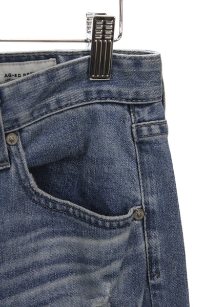 AG Womens Straight Jeans Blue Cotton Mid Rise Size 26