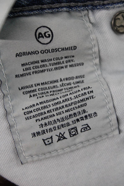 AG Womens Straight Jeans Blue Cotton Mid Rise Size 26