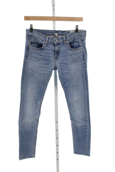 Rag & Bone Womens Skinny Jeans Blue Cotton Blend Size 26