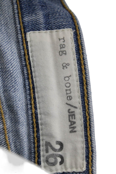 Rag & Bone Womens Skinny Jeans Blue Cotton Blend Size 26