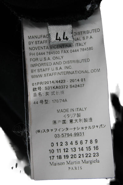 Maison Martin Margiela Women Black Ankle Pants Viscose Size 4