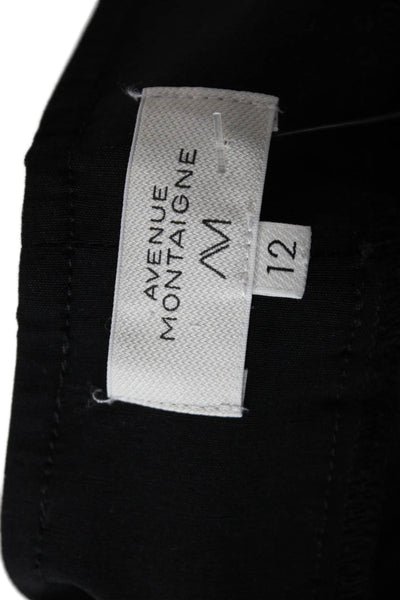Avenue Montaigne Womens Dress Pants Black Viscose Blend Size 12
