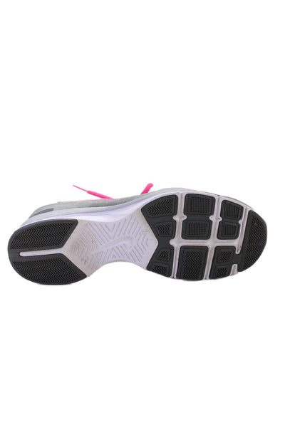 Nike Women's Lace Up Rubber Sole Trainer Sneakers Gray/Pink Size 8