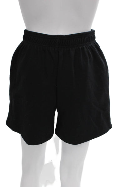 Zara Womens Sweat Shorts Black Cotton Solid Pull On Size XS