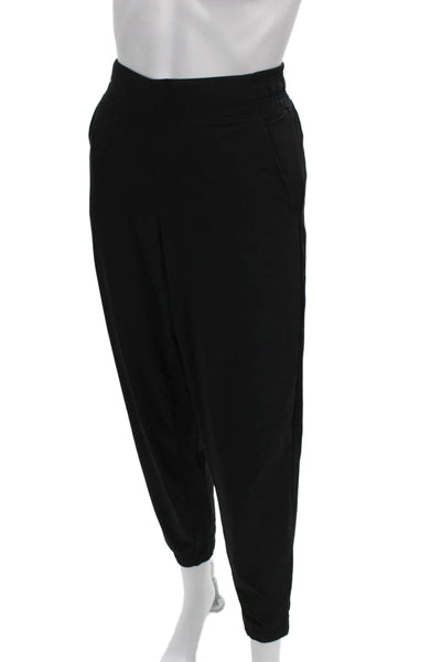 Athleta Womens Black Jogger Pants Polyester Pull On Size 8