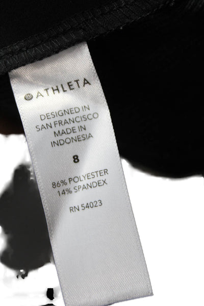 Athleta Womens Black Jogger Pants Polyester Pull On Size 8