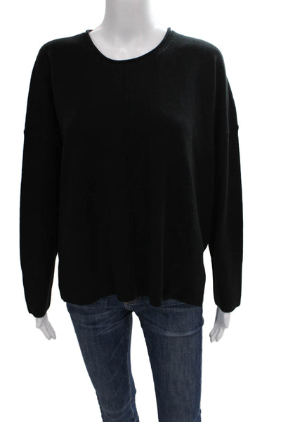 French Connection Womens Black Pullover Sweater Long Sleeve Crew Neck Size M