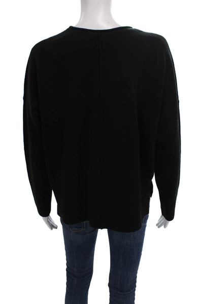 French Connection Womens Black Pullover Sweater Long Sleeve Crew Neck Size M