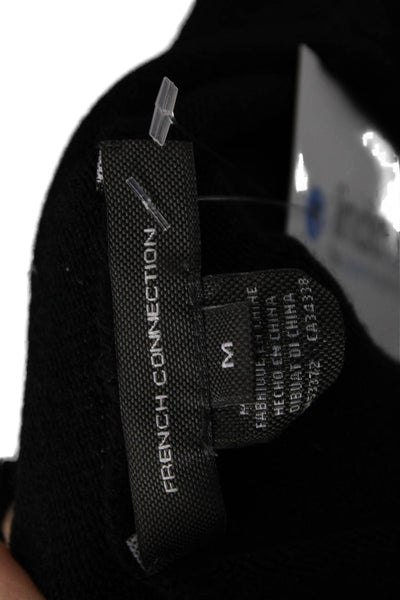 French Connection Womens Black Pullover Sweater Long Sleeve Crew Neck Size M