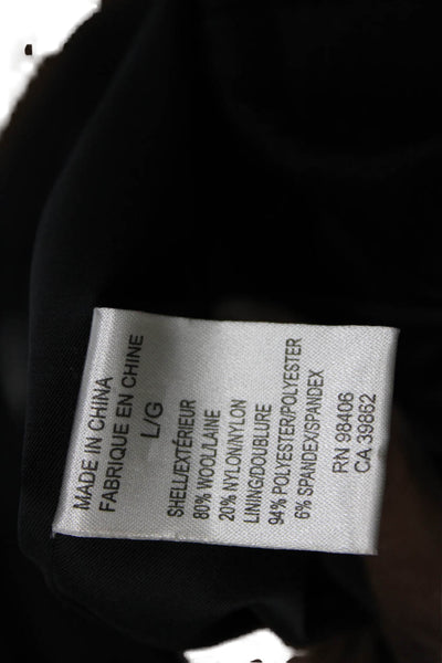 Theory Women Basic Jacket Black Wool Blend 3/4 Sleeve Size L