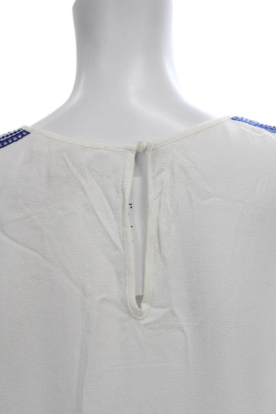 Michael Michael Kors Womens Tunic Blouse White Short Sleeve Viscose Size XS