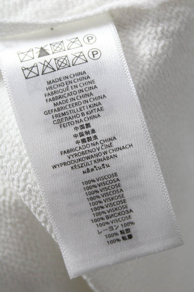 Michael Michael Kors Womens Tunic Blouse White Short Sleeve Viscose Size XS