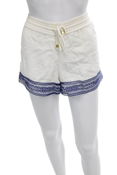 Michael Michael Kors Womens Sweat Shorts White Drawstring Polyester Size S