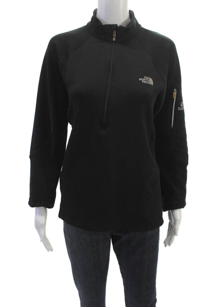 The North Face Mens Quarter-Zip Pullover Black Mock Neck Polyester Size L