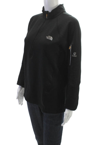 The North Face Mens Quarter-Zip Pullover Black Mock Neck Polyester Size L