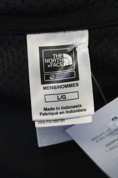 The North Face Mens Quarter-Zip Pullover Black Mock Neck Polyester Size L