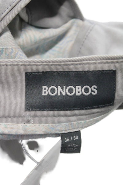 Bonobos Mens Chino Pants Gray 100% Cotton Button 30in Inseam Size 36
