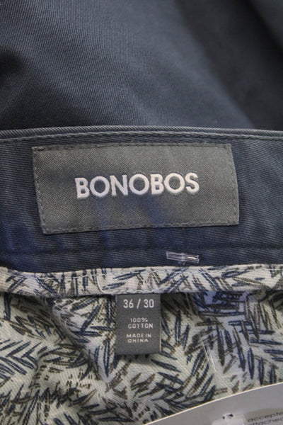 Bonobos Mens Blue Chino Pants 100% Cotton Button Closure Size 36