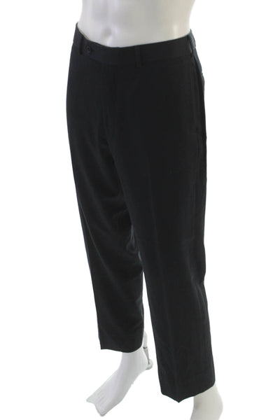 Brooks Brothers Men Gray Wool Dress Pants Button Closure Size 36
