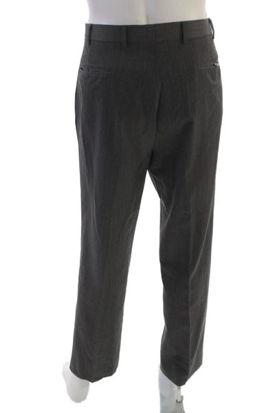 Brooks Brothers Mens Dress Pants Gray Wool Button Size 30