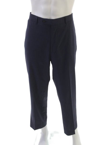Brooks Brothers Mens Dress Pants Blue Wool Button Size 38