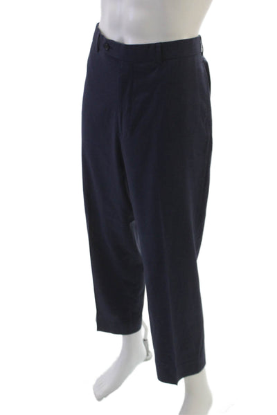Brooks Brothers Mens Dress Pants Blue Wool Button Size 38