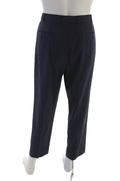 Brooks Brothers Mens Dress Pants Blue Wool Button Size 38