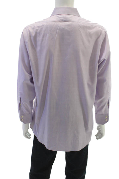 Brooks Brothers Mens Purple Supima Cotton Check Dress Shirt Size M