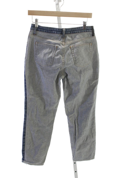 Alexander Wang Womens Straight Jeans Blue Cotton Blend Button Size 24
