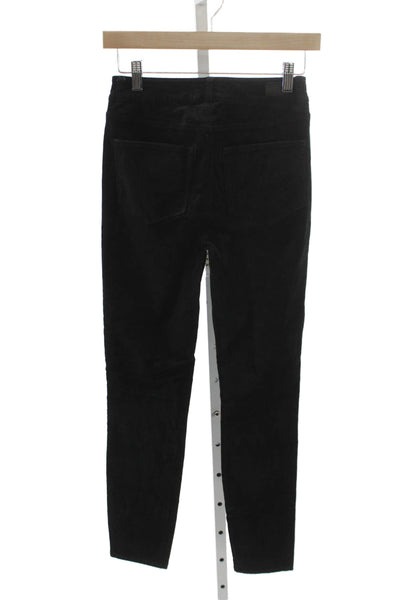 Paige Womens Black Cotton Ankle Jeans Button Size 24