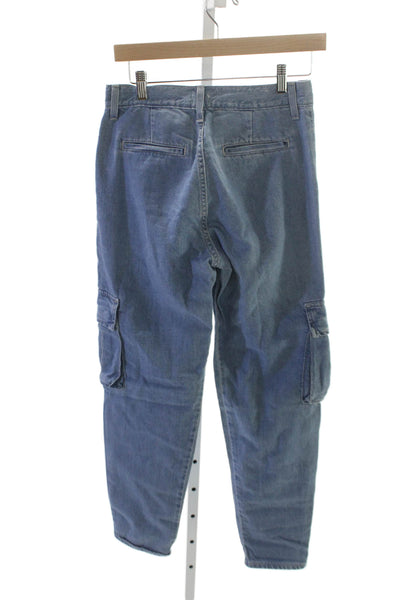 Levis Women Tapered Jeans Blue Cotton Blend High Rise 26 Inseam Size 24