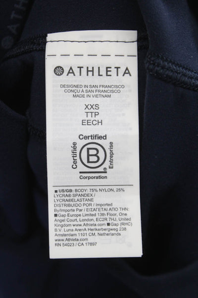 Athleta Womens Jogger Pants Blue Nylon Solid Size 2XS