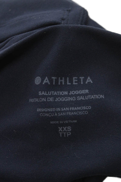 Athleta Womens Jogger Pants Blue Nylon Solid Size 2XS