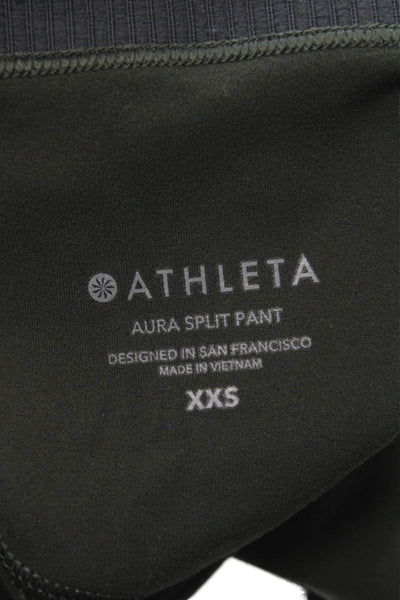 Athleta Women Ankle Leggings Green Nylon Pull On Size XS