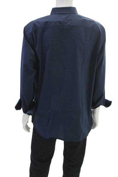 Banana Republic Mens Cotton Casual Button Down Shirt Blue Size XL