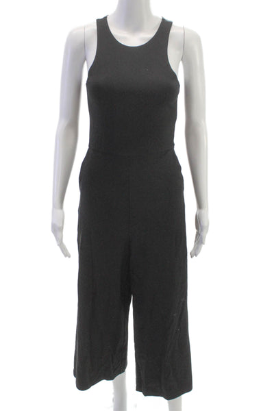 Babaton Women Jumpsuit Black Sleeveless Scoop Neck Rayon Zip Size 00