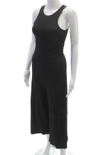 Babaton Women Jumpsuit Black Sleeveless Scoop Neck Rayon Zip Size 00